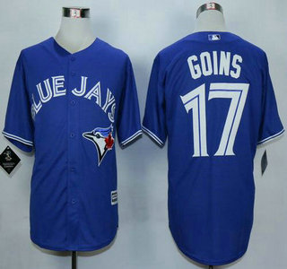 Men's Toronto Blue Jays #17 Ryan Goins Alternate Blue 2015 MLB Cool Base Jersey Men's Toronto Blue Jays #17 Ryan Goins Alternate Blue 2015 MLB Cool Base Jersey