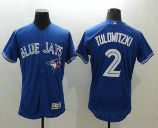 Men's Toronto Blue Jays #2 Troy Tulowitzki Blue Flexbase 2016 MLB Player Jersey Men's Toronto Blue Jays #2 Troy Tulowitzki Blue Flexbase 2016 MLB Player Jersey