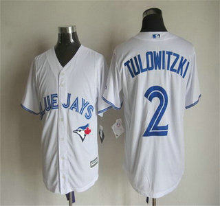 Men's Toronto Blue Jays #2 Troy Tulowitzki Home White 2015 MLB Cool Base Jersey Men's Toronto Blue Jays #2 Troy Tulowitzki Home White 2015 MLB Cool Base Jersey