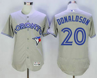 Men's Toronto Blue Jays #20 Josh Donaldson Grey Flexbase 2016 MLB Player Jersey Men's Toronto Blue Jays #20 Josh Donaldson Grey Flexbase 2016 MLB Player Jersey