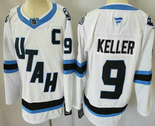 Men's Utah Mammoth #9 Clayton Keller White Authentic Jersey