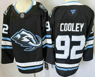 Men's Utah Mammoth #92 Logan Cooley Black Authentic Jersey