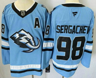 Men's Utah Mammoth #98 Mikhail Sergachev Blue Authentic Jersey